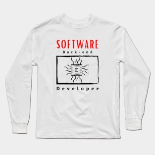 Software Back-End Developer motivational design Long Sleeve T-Shirt